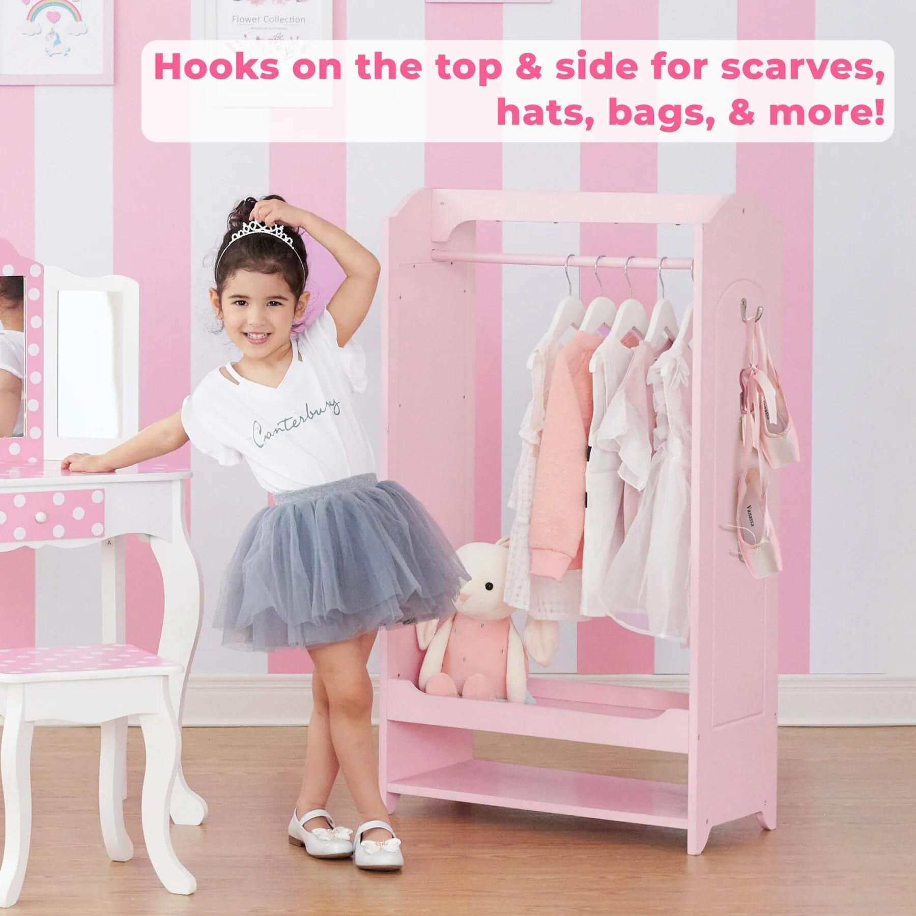 Girl w/ Fantasy Fields Little Princess Clothing Rack