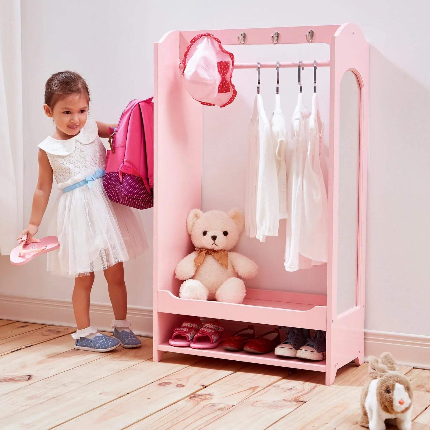 Girl Using Fantasy Fields Little Princess Clothing Rack