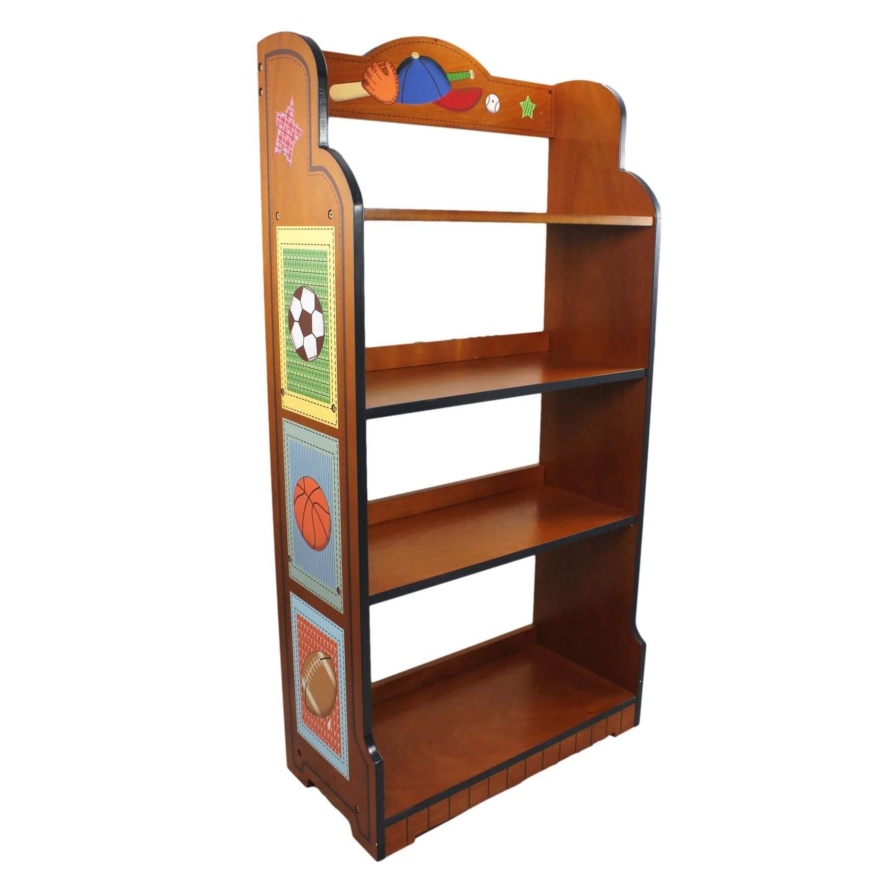 Fantasy Fields Little Sports Fan Kids Furniture Tall Bookshelf Brown