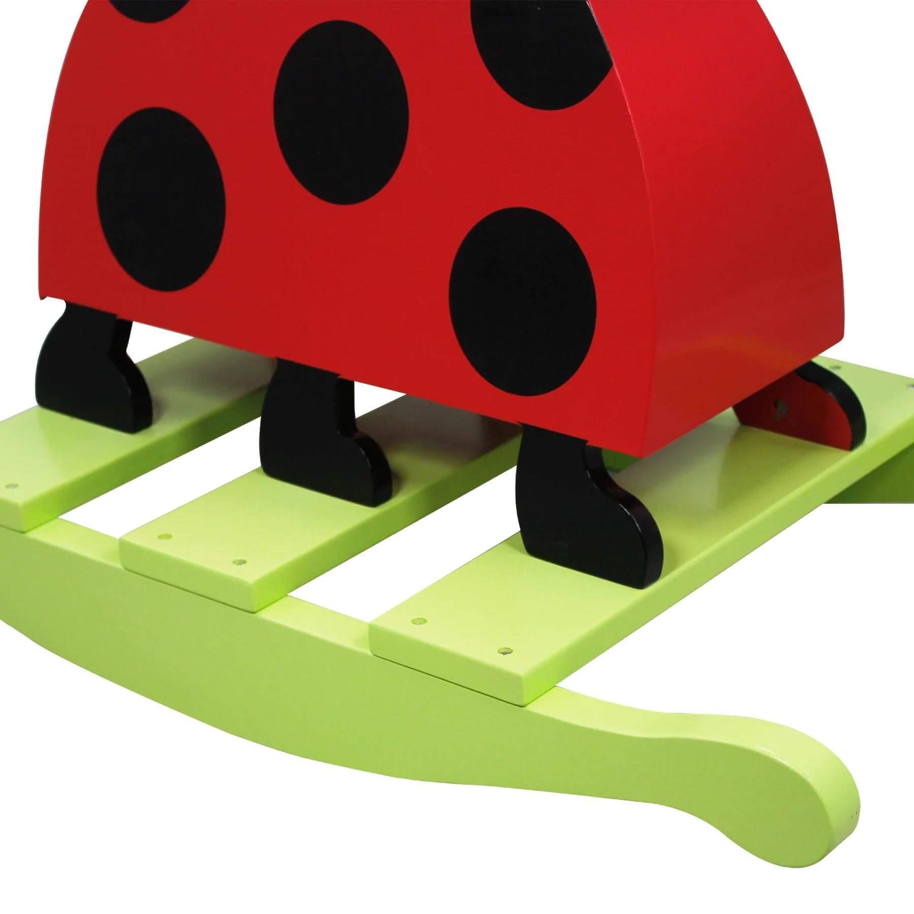 Detail View of Fantasy Fields Toy Furniture Magic Garden Hand-Carved Ladybug Rocker