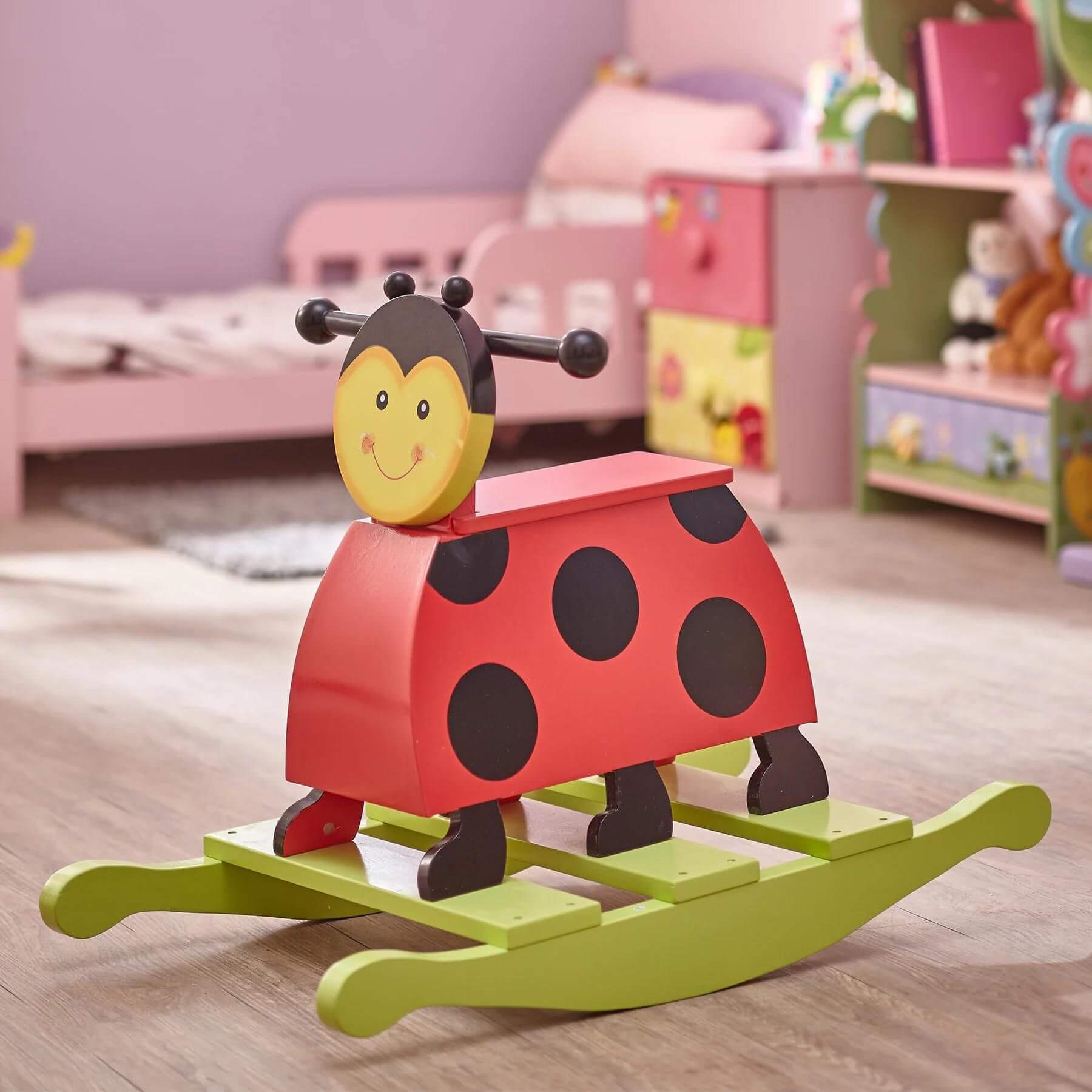 Fantasy Fields Toy Furniture Magic Garden Hand-Carved Ladybug Rocker
