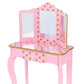 Detail View of Fantasy Fields Polka Dot Prints Gisele Vanity Playset Pink/Gold