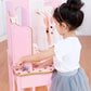 Girl Playing at Fantasy Fields Polka Dot Prints Gisele Vanity Playset Pink/Gold