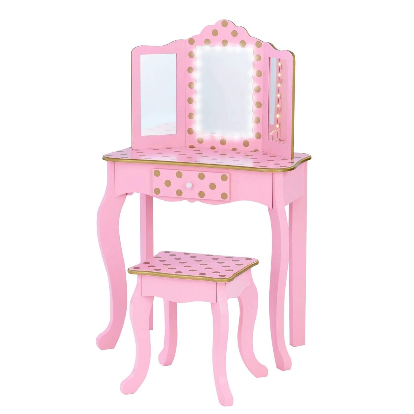 Fantasy Fields Polka Dot Prints Gisele Vanity Playset Pink/Gold