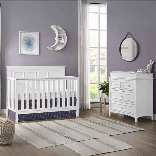 Oxford Baby Farmington 4-in-1 Convertible Crib Rustic White