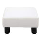 HOMCOM Modern Faux Leather Upholstered Rectangular Ottoman Footrest Bright White