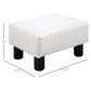 HOMCOM Modern Faux Leather Upholstered Rectangular Ottoman Footrest Bright White