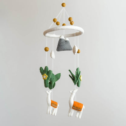 Ganapati Crafts Co. Felt Baby Mobile - Llama