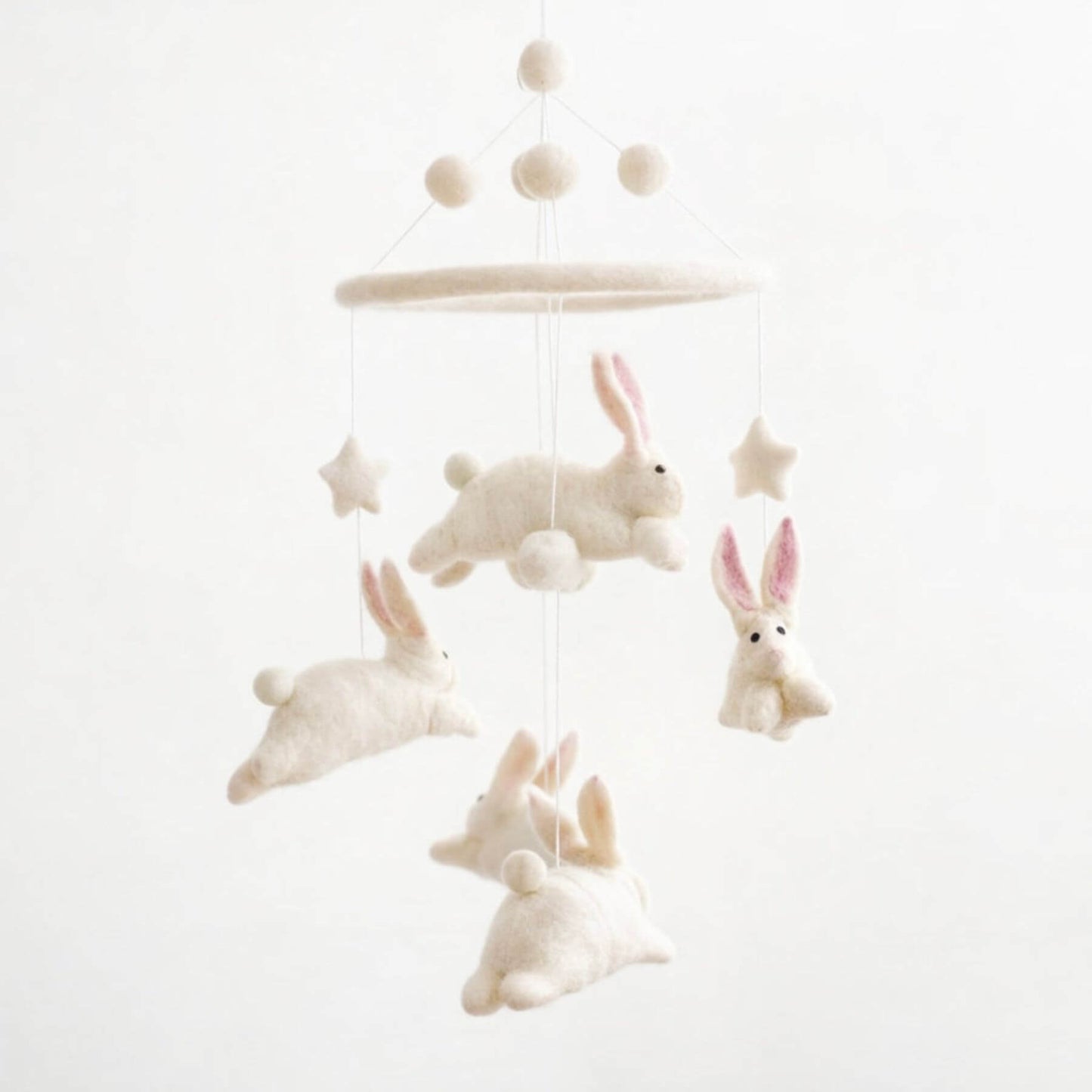Ganapati Crafts Co. Felt Baby Mobile - Bunnies
