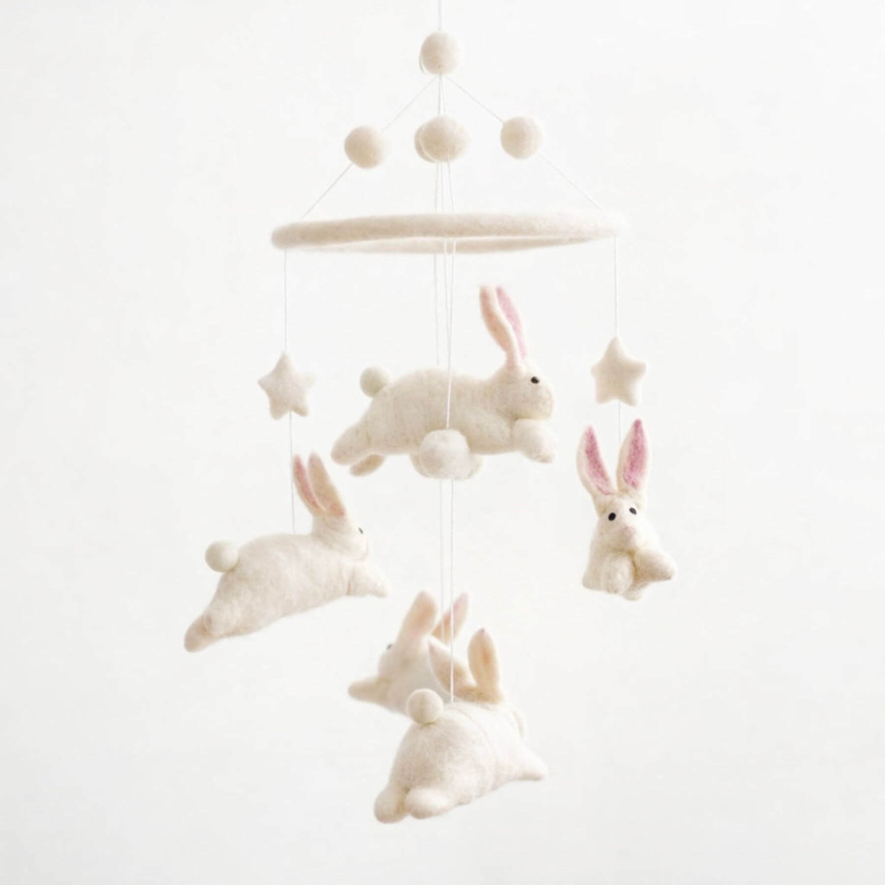 Ganapati Crafts Co. Felt Baby Mobile - Bunnies