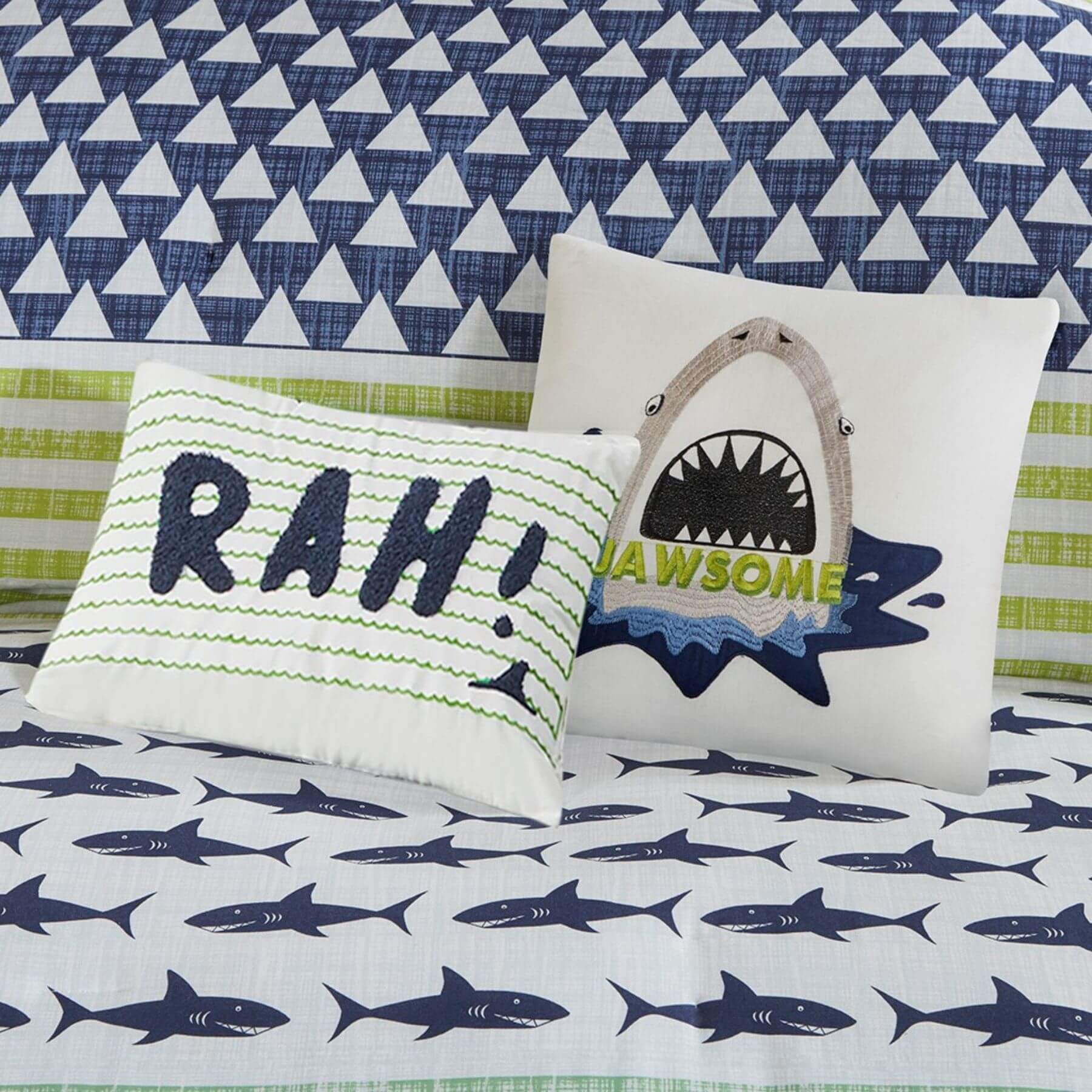 Finn Shark Cotton Decorative Pillows