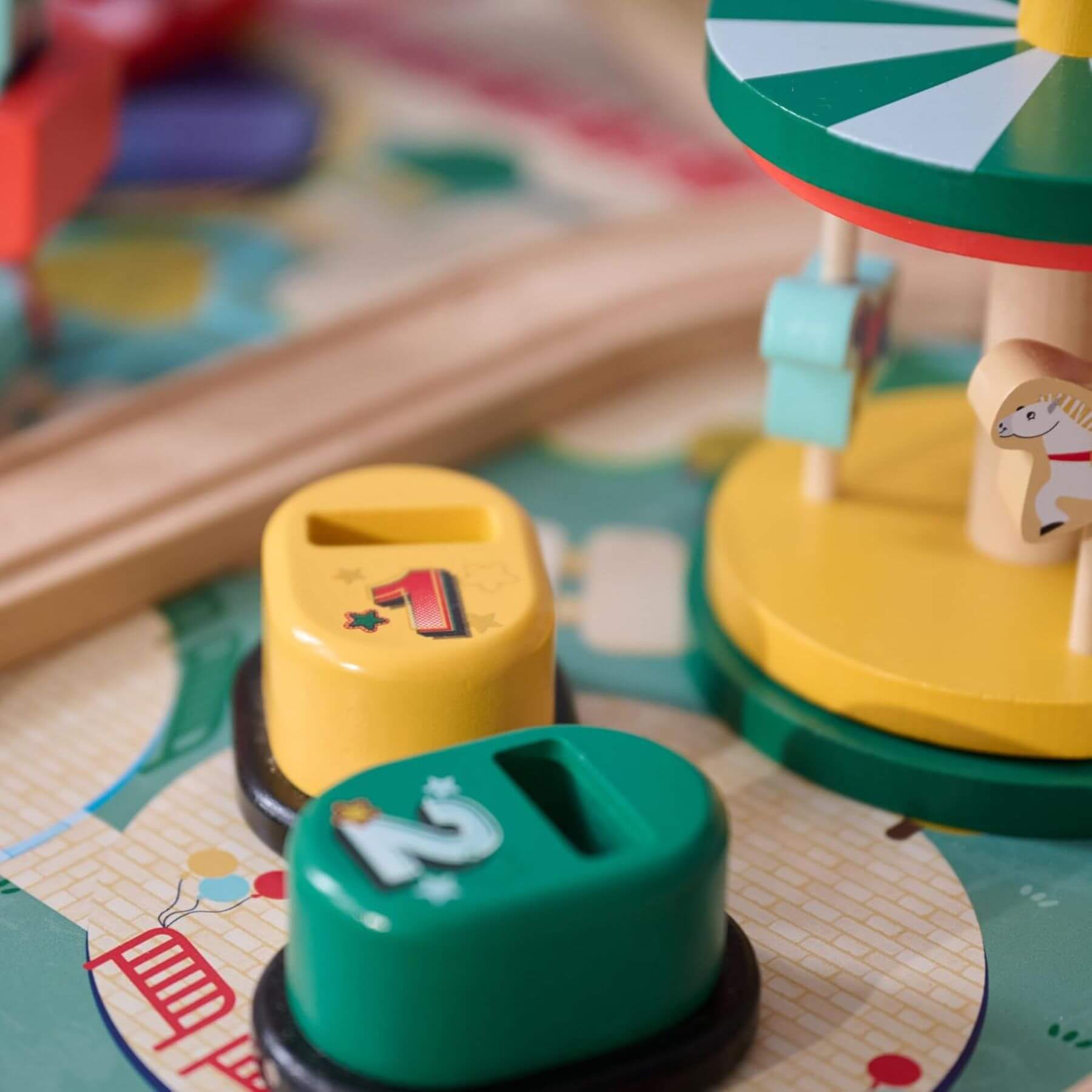 Close-up of Teamson Kids Florida Amusement Park Wooden Activity Table