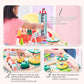 Child playing with Teamson Kids Florida Amusement Park Wooden Activity Table with text instructions.