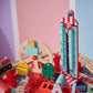 Colorful toy train set with Teamson Kids Florida Amusement Park Wooden Activity Table