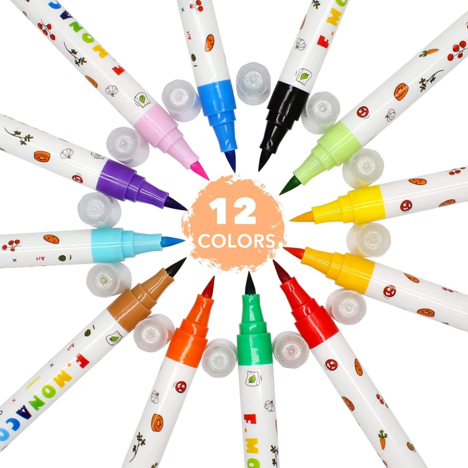 Flower Monaco Color Markers - 12 colors