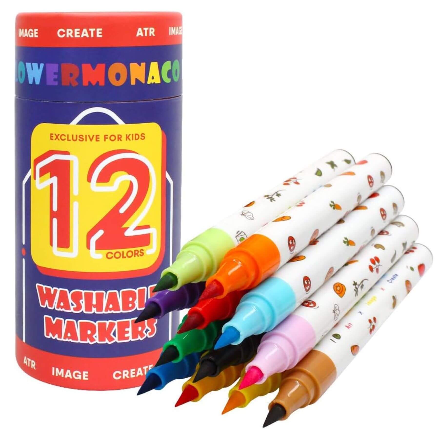 Flower Monaco Color Markers - 12 colors