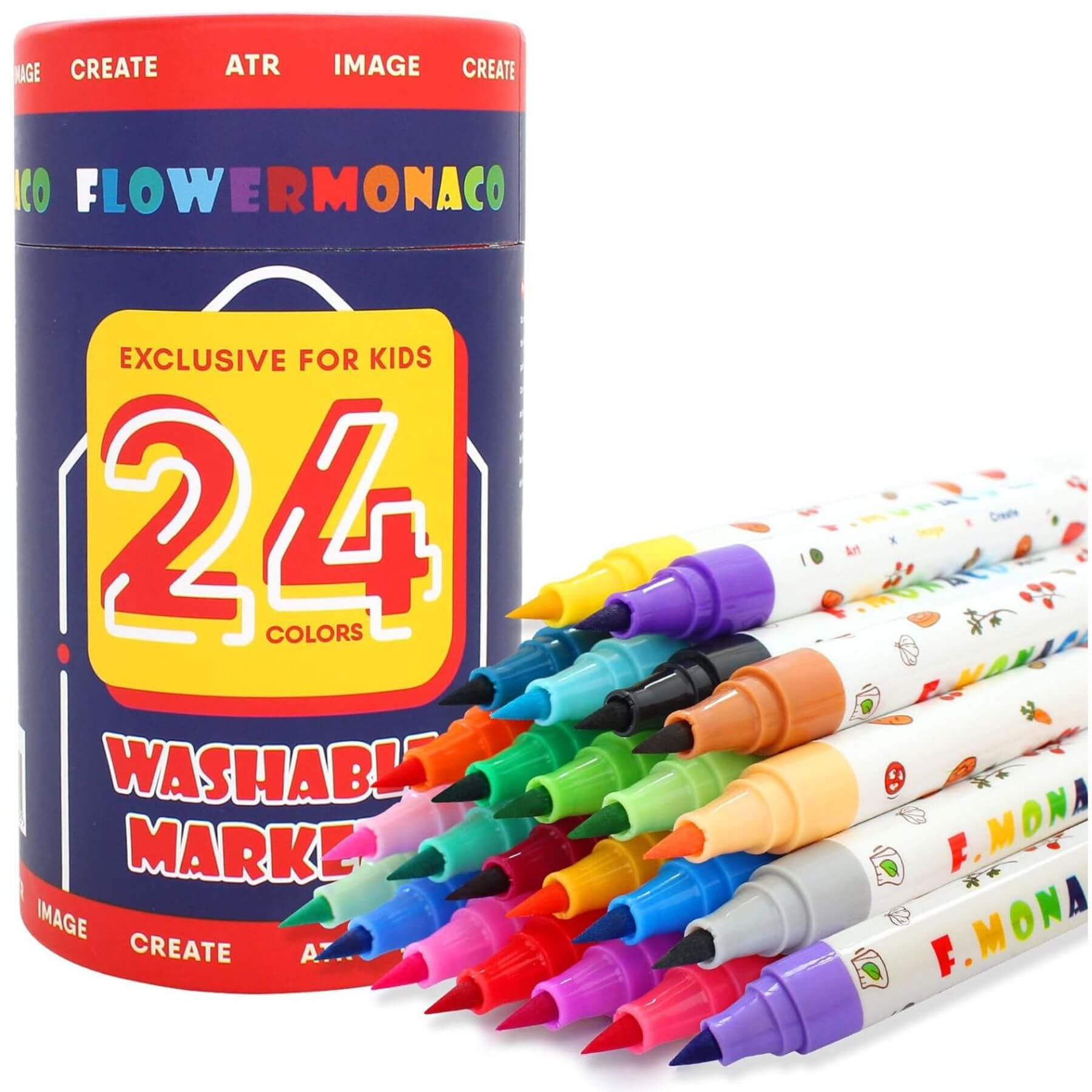 Flower Monaco Color Markers - 24 colors