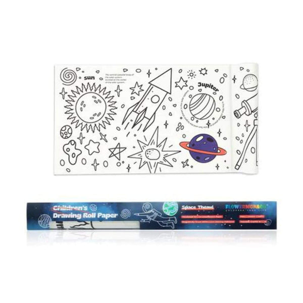 Flower Monaco Childrens Drawing Rolling Paper - Space