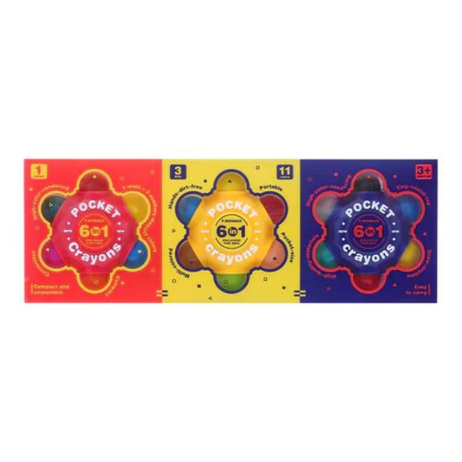 Flower Monaco 6-in-1 Pocket Crayons