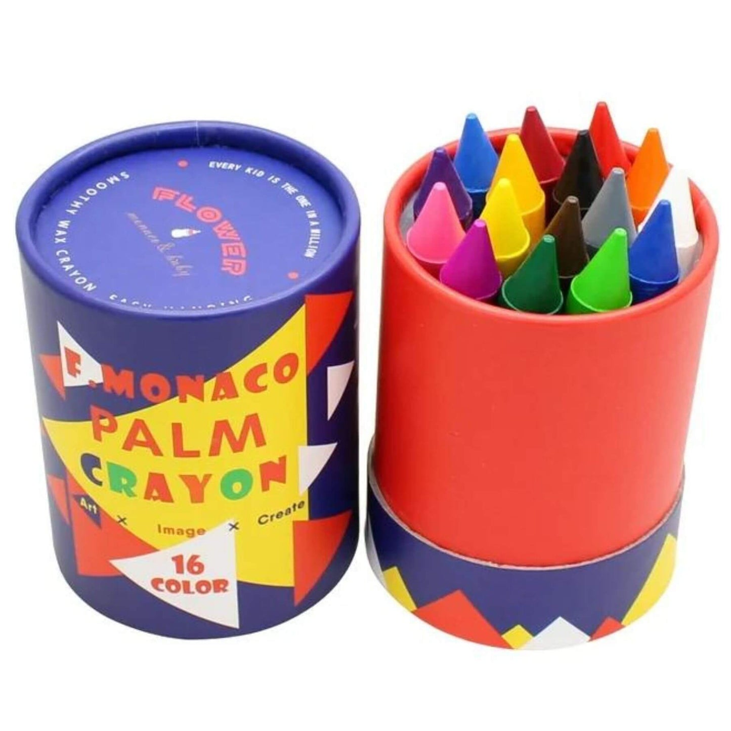 Flower Monaco Palm Crayons 16 Colors