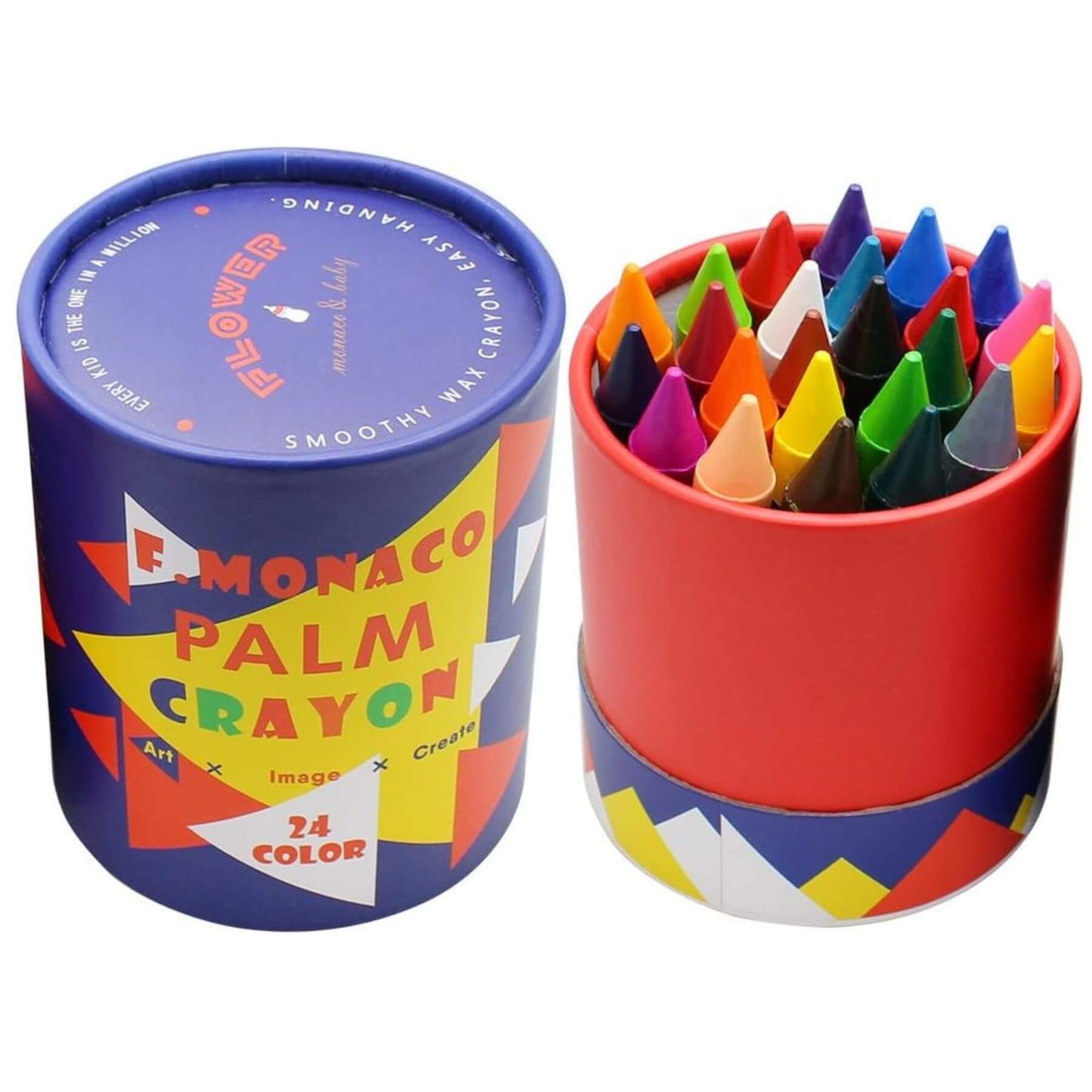 Flower Monaco Palm Crayons 24 Colors