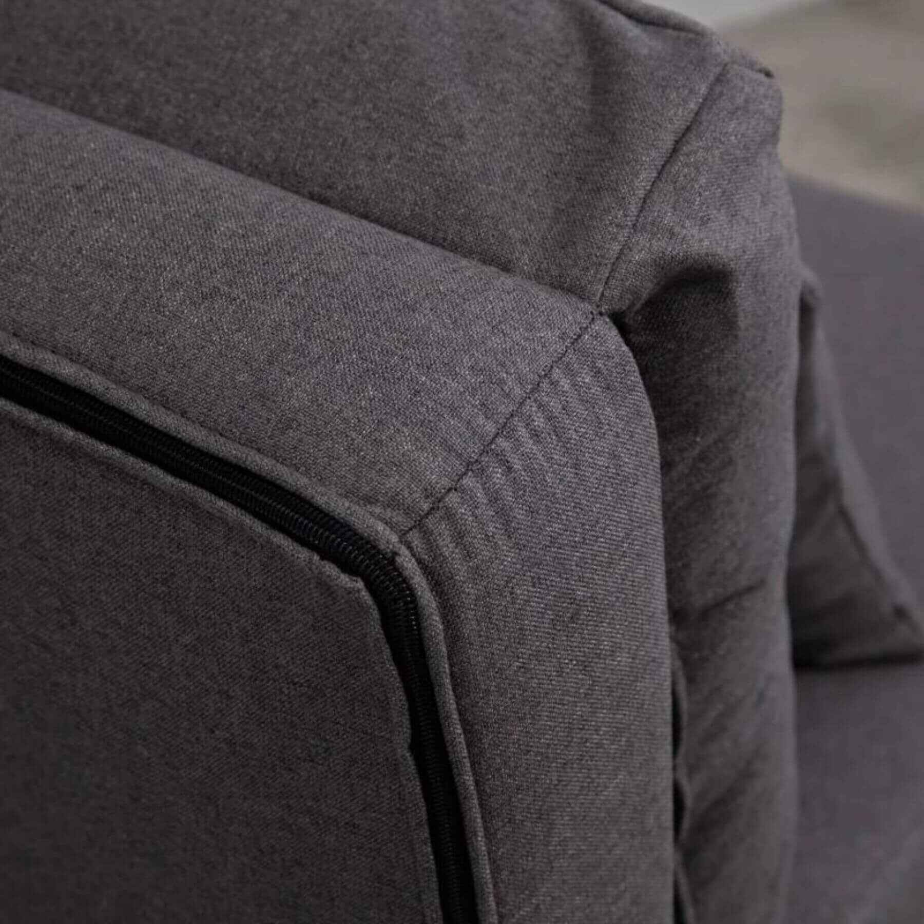 Detail of HOMCOM Folding Upholstered Couch Bed with Adjustable Backrest Dark Gray