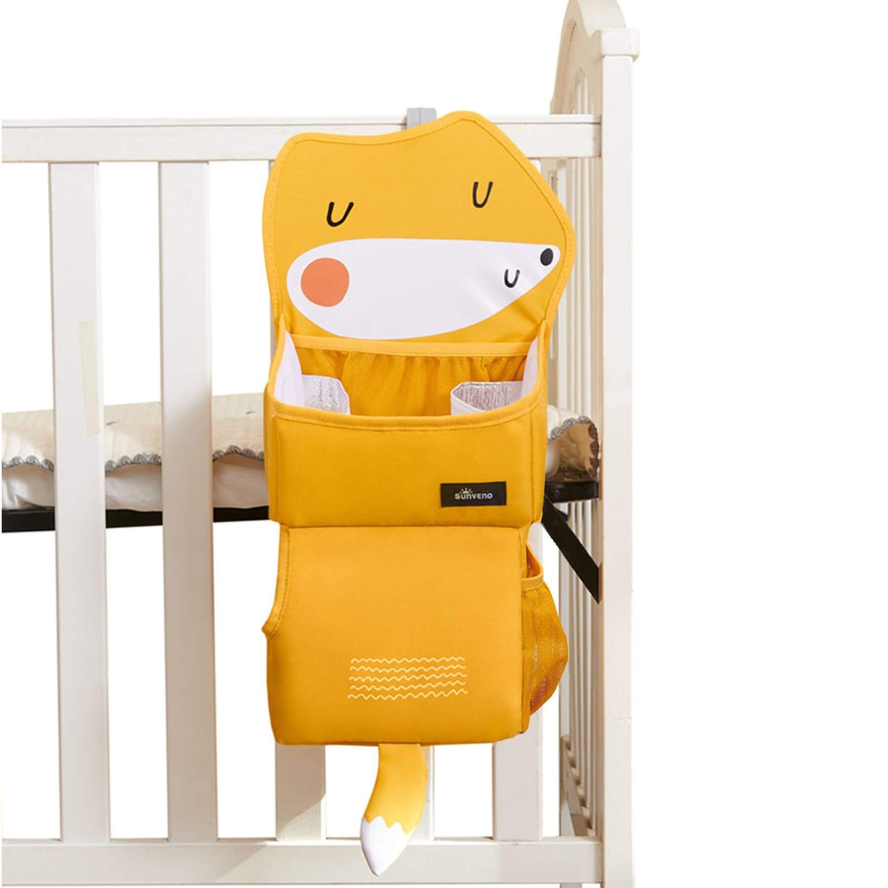 Forest Friends Hanging Organizer fox hanging on a crib