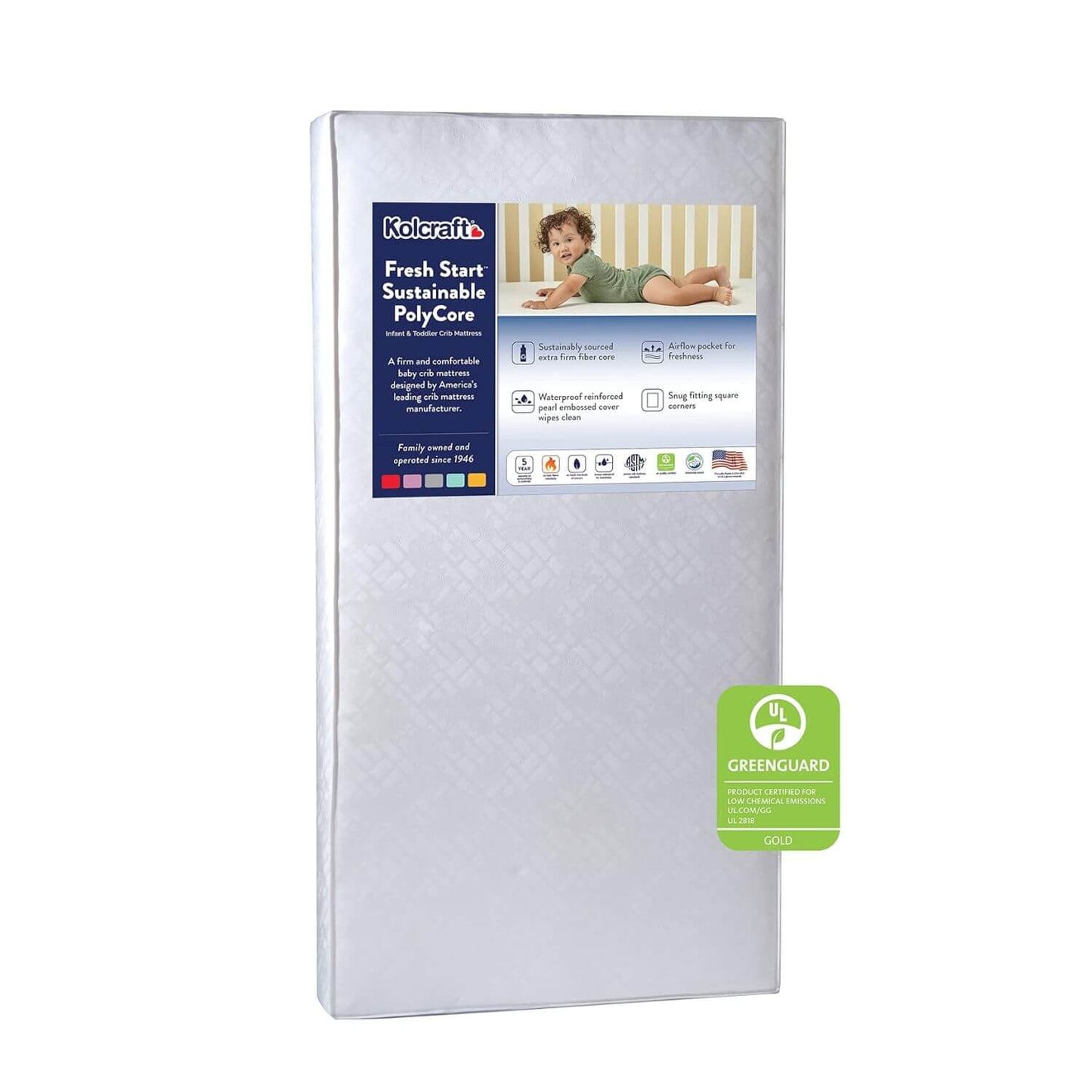 Kolcraft Fresh Start PolyFoam Crib Mattress