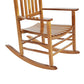 Outsunny Indoor/Outdoor Nursery Rocking Chair in Natural | Slatted for Indoor, Backyard & Patio