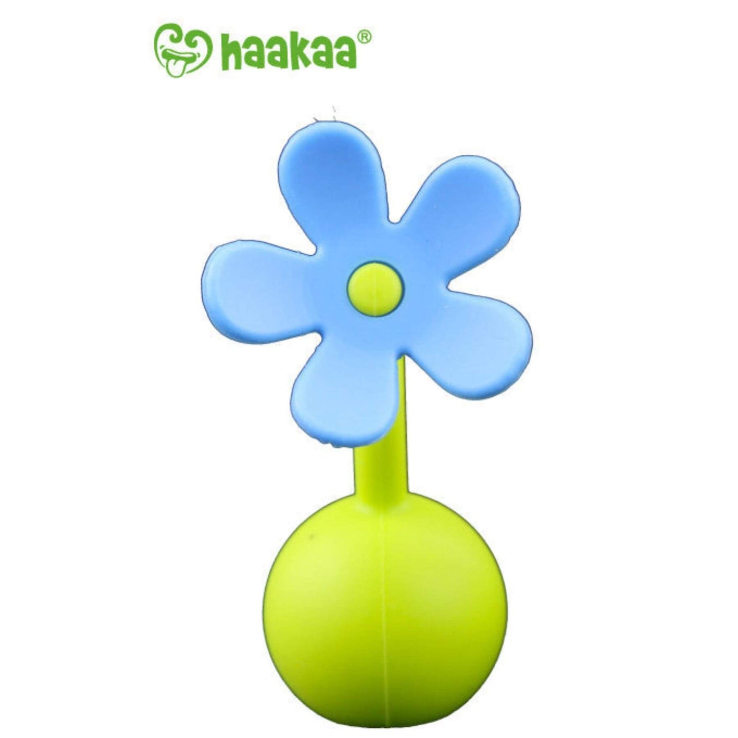 Haakaa Gen 2 Silicone Breast Pump with Suction Base 5 oz and Silicone Flower Stopper Set - Blue