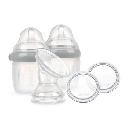 Haakaa Gen 3 Silicone Breast Pump and Bottle Pack 160 ml/6 oz Grey