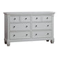 Glendale 6 Drawer Dresser Pure White