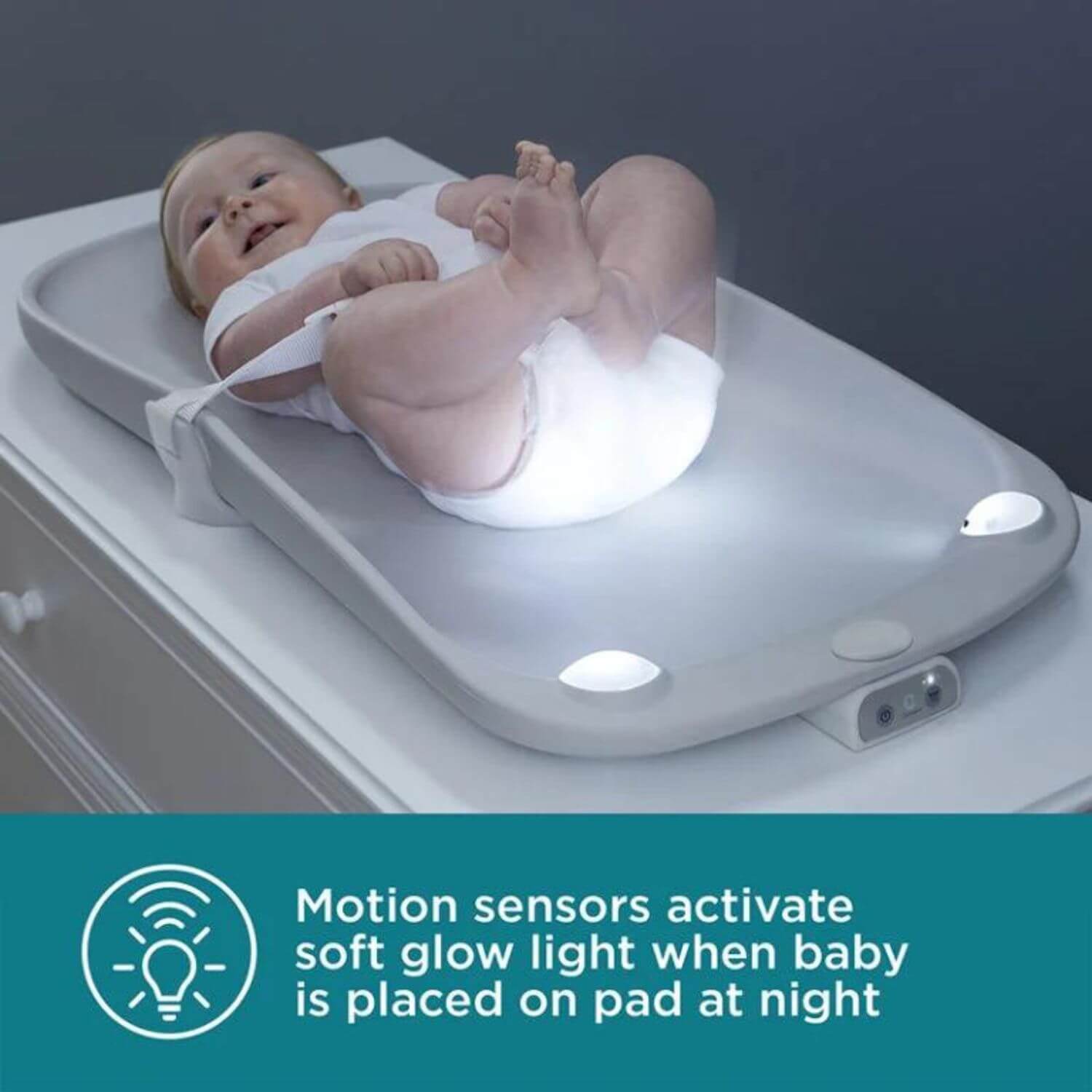 Contours Glow Motion Sensing Light-Up Changing Pad - Detail