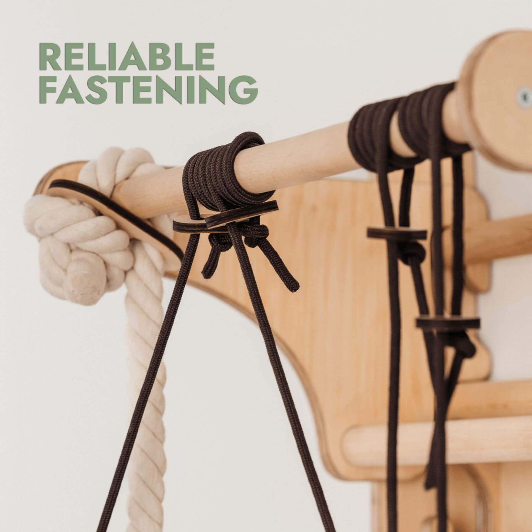 Close-up of Goodevas Wooden Swedish Wall / Climbing ladder