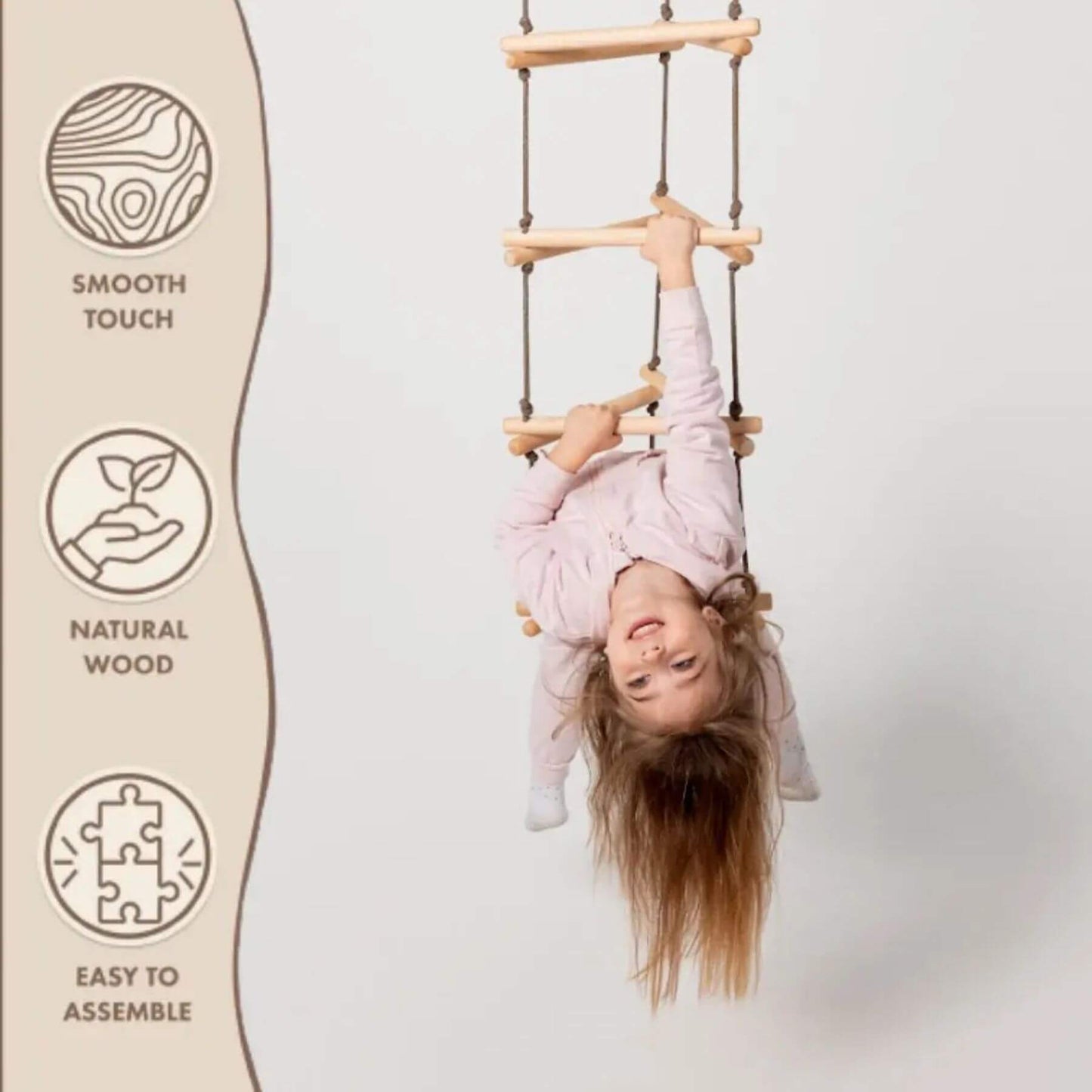Kid playing Goodevas Triangle Rope Ladder
