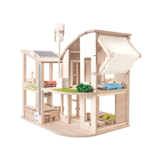 PlanToys Green Dollhouse With Furniture