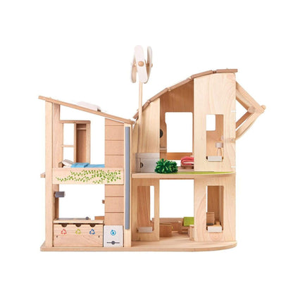 PlanToys Green Dollhouse With Furniture