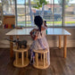 Kid Sitting on RAD Children's Furniture Grow Stool