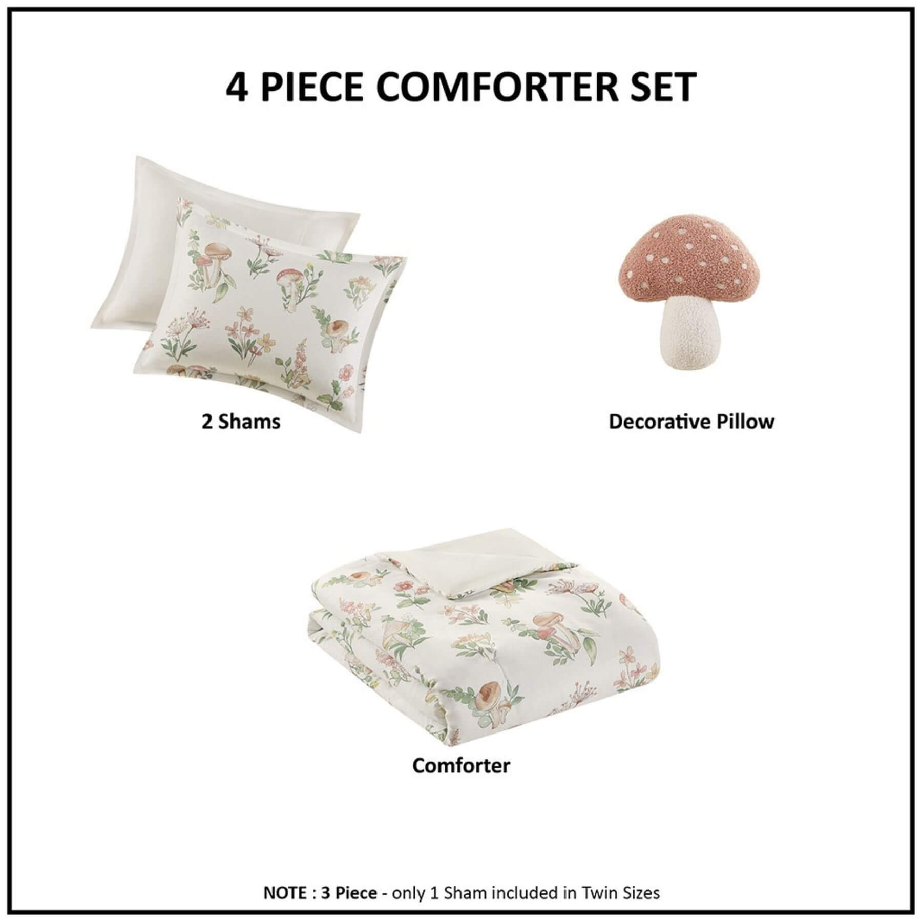 Gwen Mushroom Garden Comforter Set