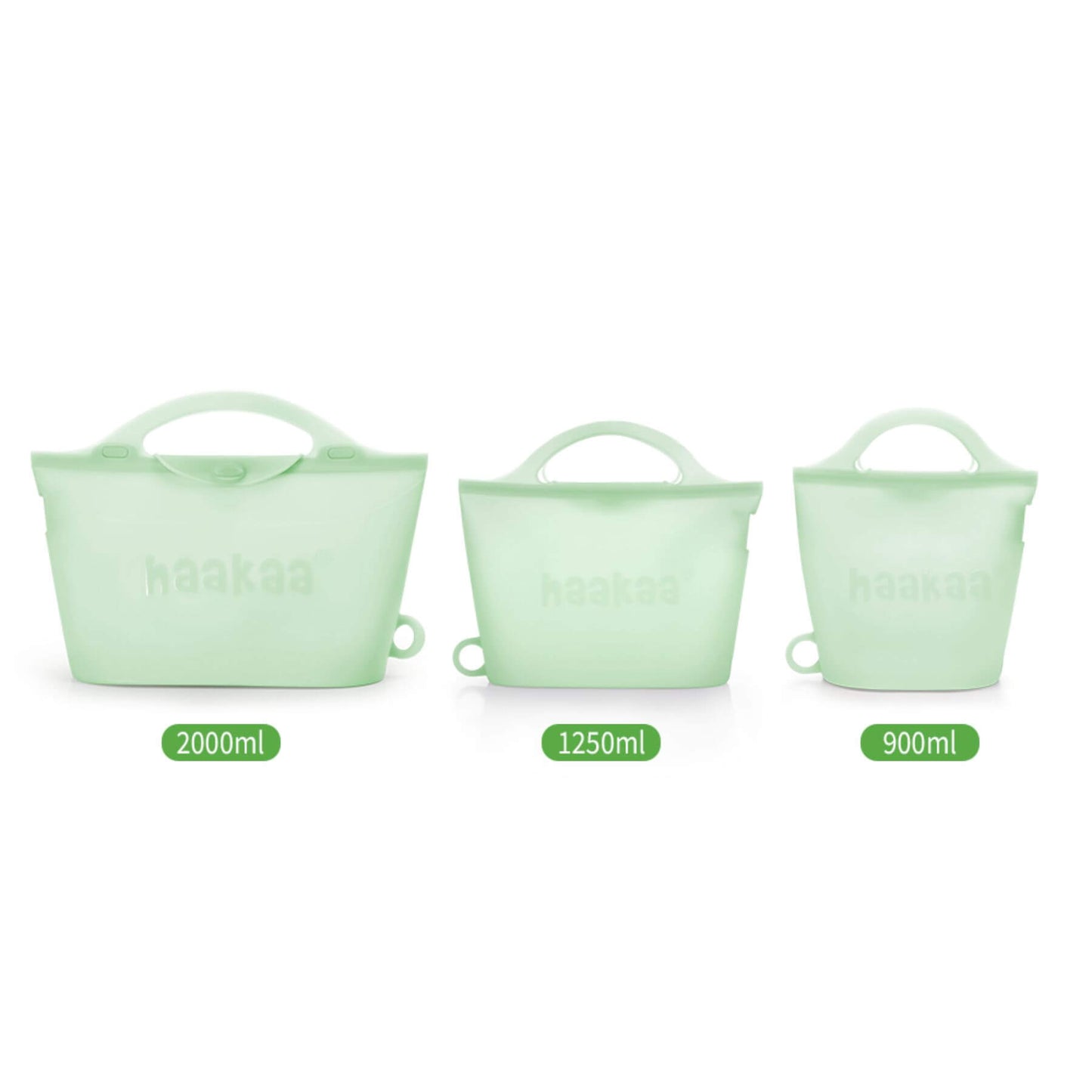 3 different sizes of Haakaa Multipurpose Steamer & Steriliser Bags