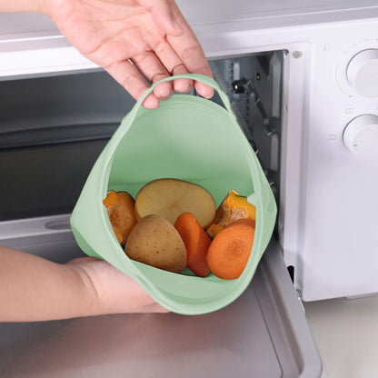 Haakaa Multipurpose Steamer & Steriliser Bag with food