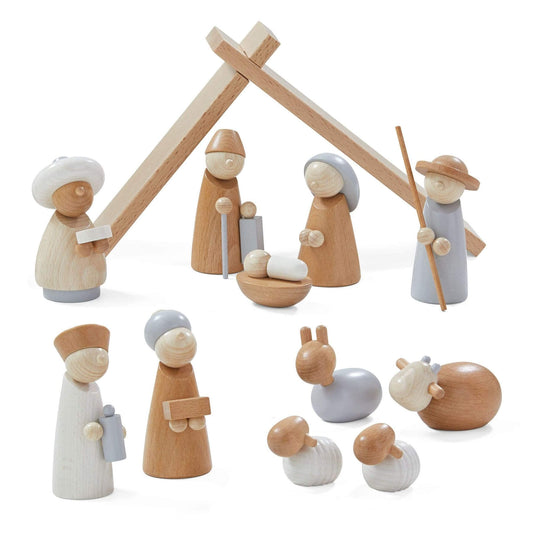 HABA USA Natural Wood Nativity Set