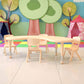 Flash Furniture Half-Moon 35"W X 65"L Natural Plastic Kids Table & 4 Chairs