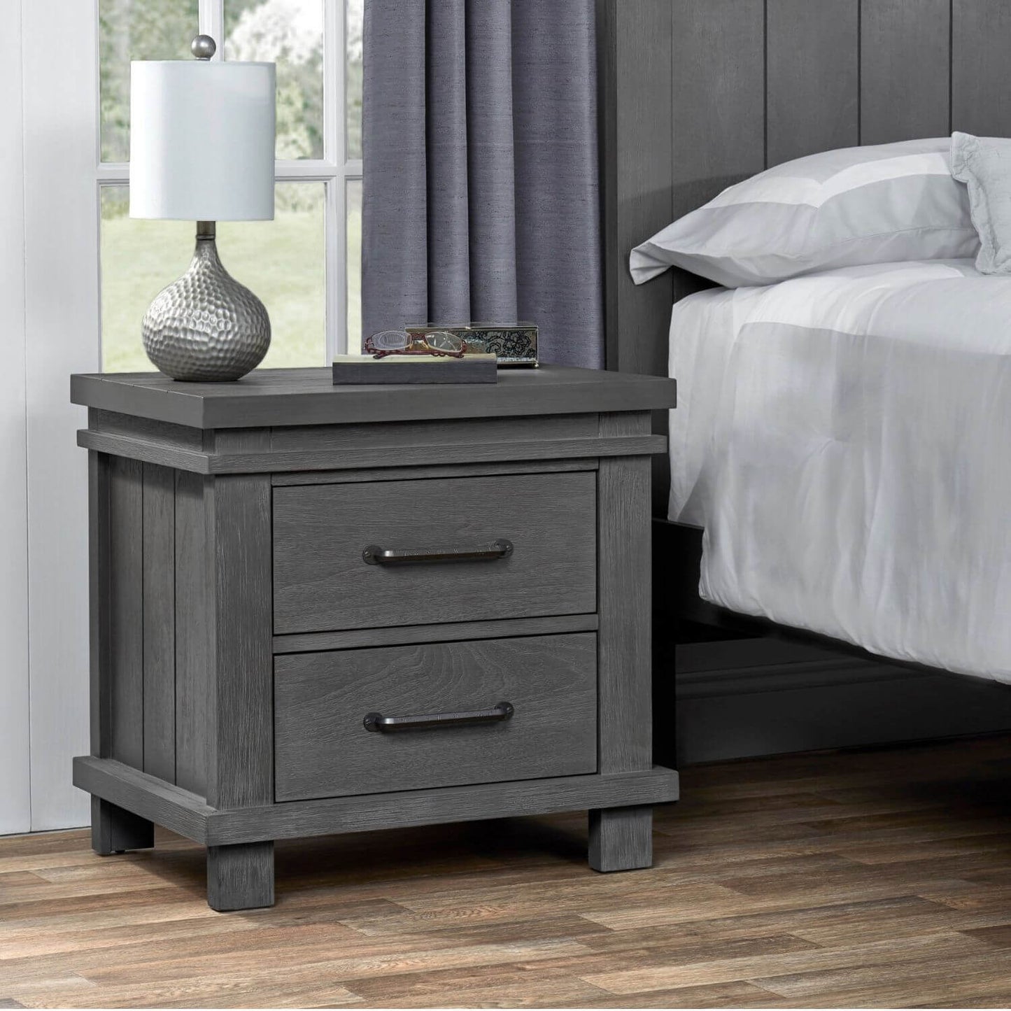 Soho Baby Hampton 2-Drawer Nightstand | Canyon Gray