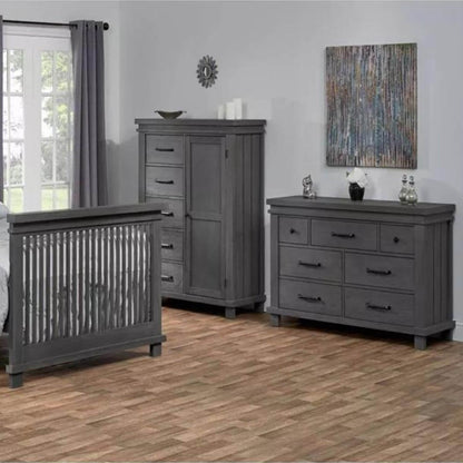 Soho Baby Hampton 5-Drawer Chifferobe | Canyon Gray