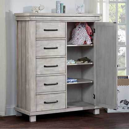 Soho Baby Hampton 5-Drawer Chifferobe, Stone Wash