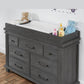 Soho Baby Hampton Changing Topper For 7-Drawer Dresser | Canyon Gray