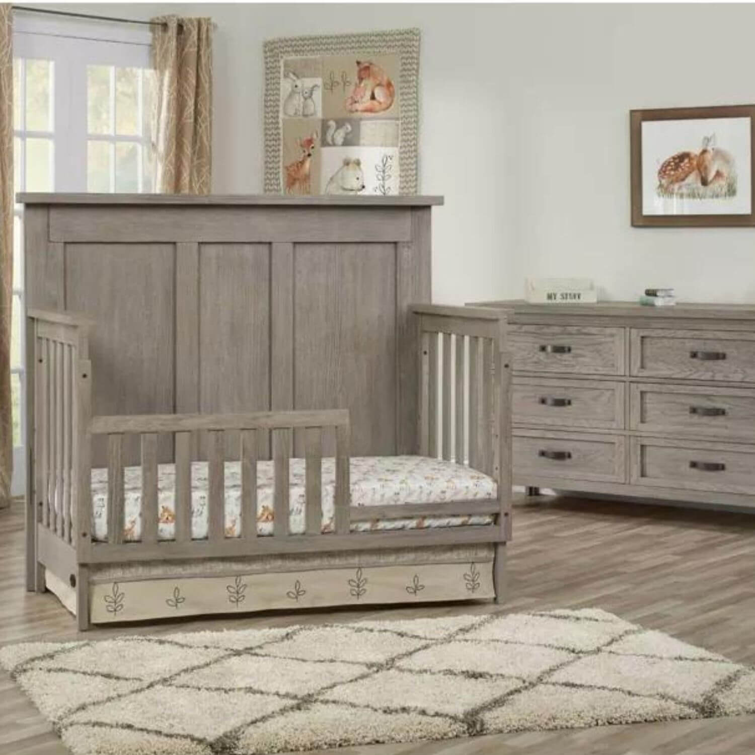 Soho Baby Hanover 4-in-1 Convertible Crib | Oak Gray