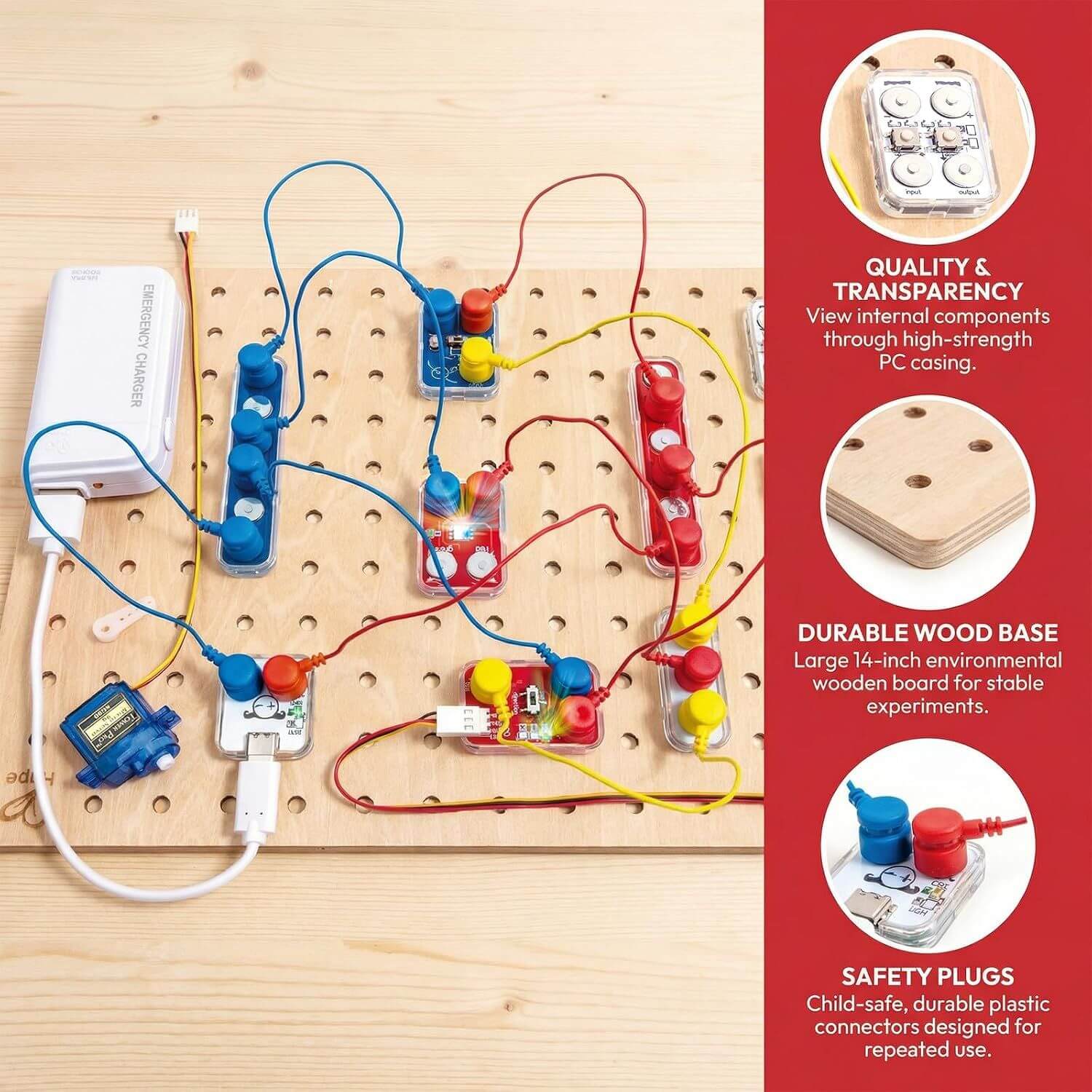 Hape Lab Box Circuit Explorer Boost with features displayed