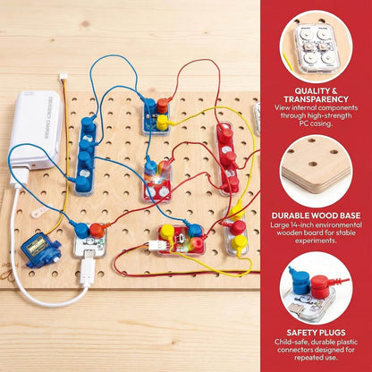 Hape Lab Box Circuit Explorer Boost with features displayed